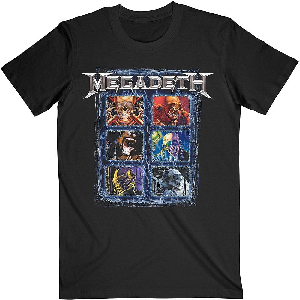 MegadethMegadeth 'Vic Head Grid' (Black) T-Shirt
