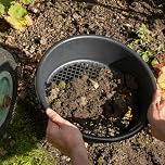 Hardys Large Plastic Garden Sieve | Heavy Duty Mesh Garden Soil Sieve, for Sieving Top Soil, Stones, Coarse Sand - BPA Free Compost Riddle, 35cm x 1cm Holes