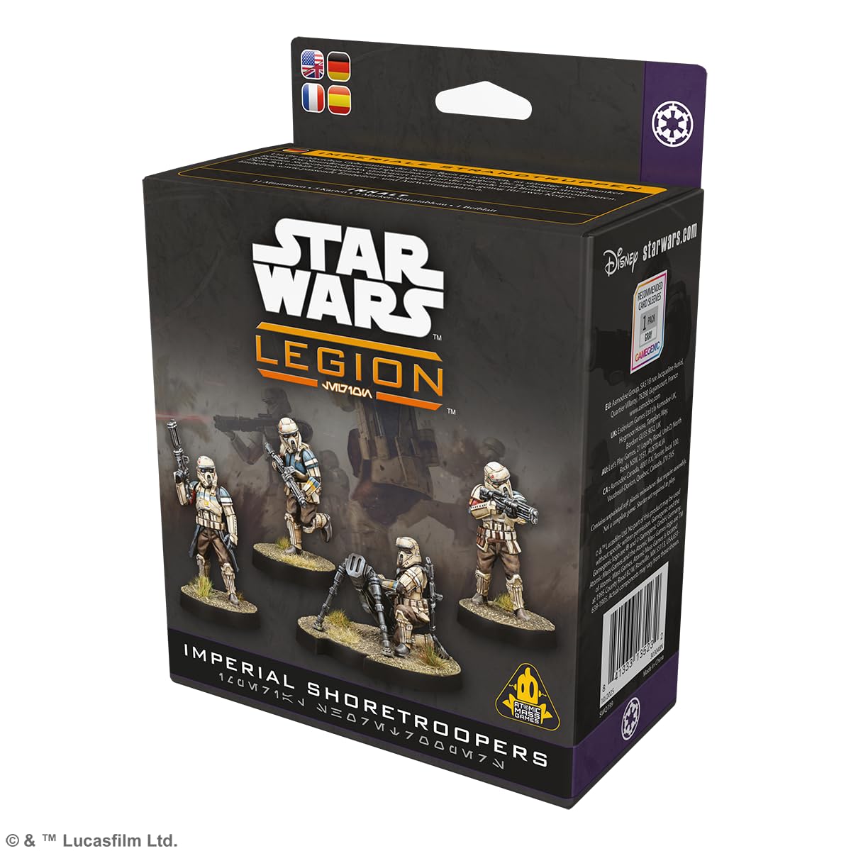 Atomic Mass Games Star Wars Legion Imperial Shoretroopers Rozszerzenie Jednostki 11 Plastikowych Figurek Wsparcie Moździerza DF90 2 Graczy 90 Min