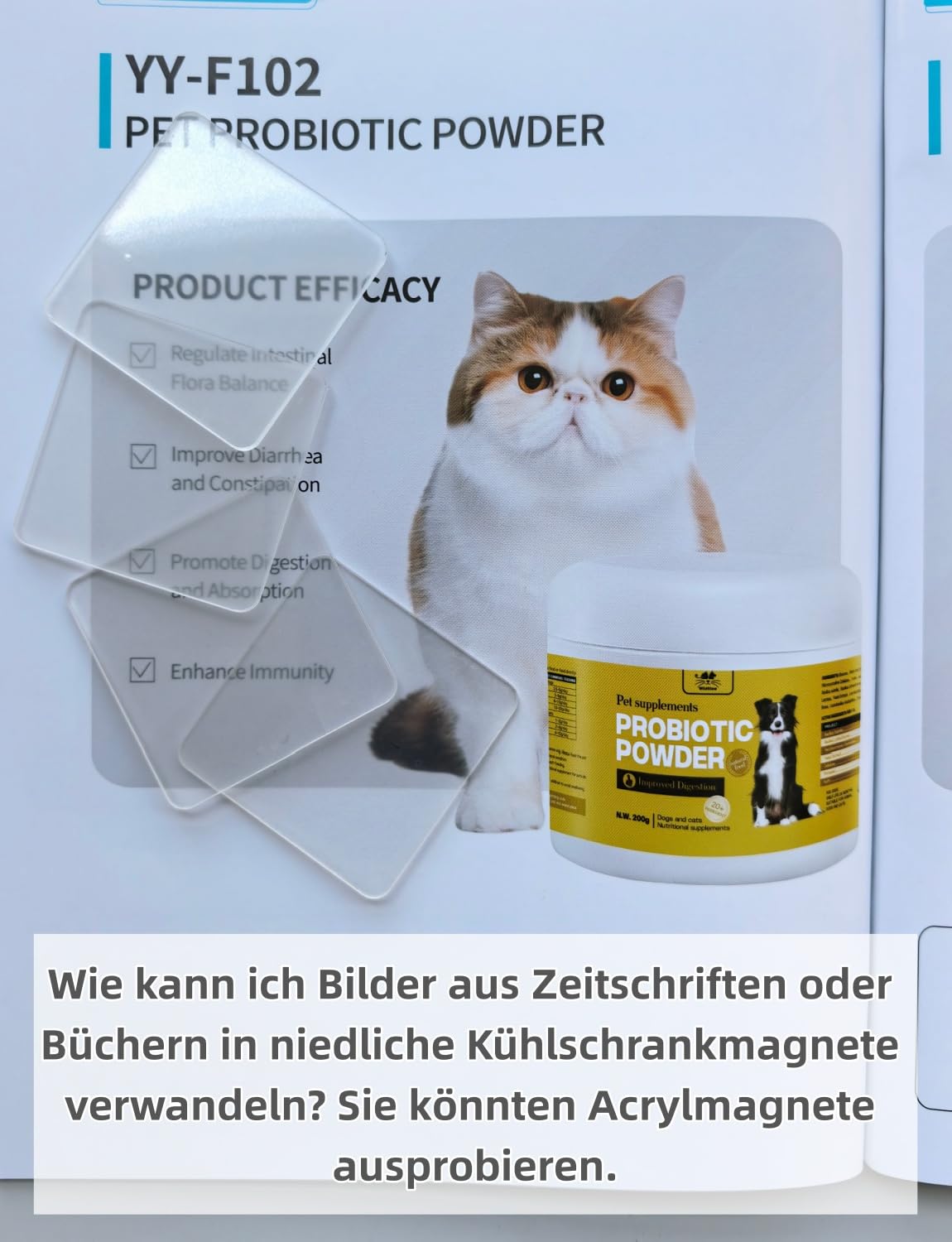 18 Stück Set zum Magnete Basteln & Selbst Gestalten – Klare 5x5 cm Fotomagnete Kühlschrankmagnete aus Acryl mit Kleberücken & Ferrit-Magneten für DIY-Deko (Küche, Büro, Schule)