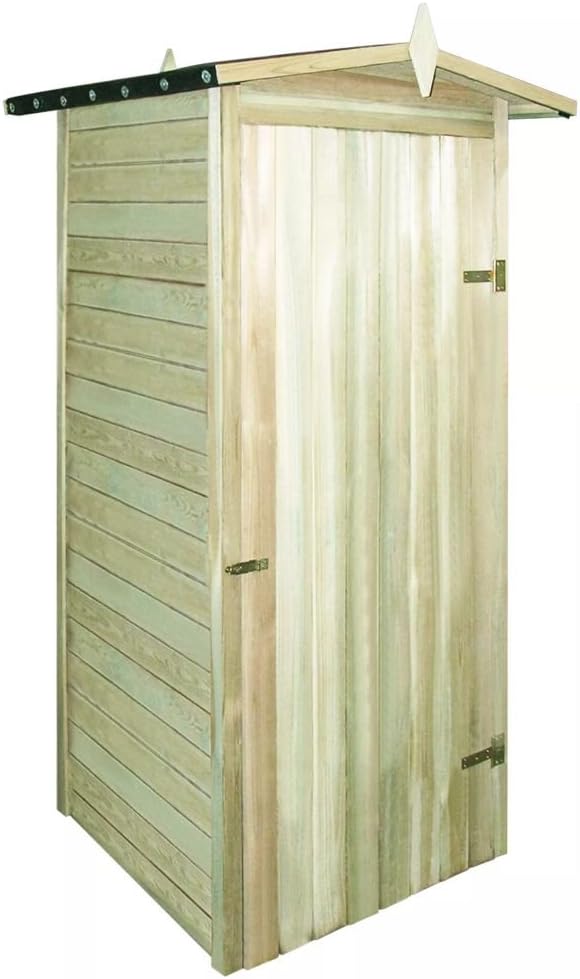 Zora Walter Garden Storage Shed Impregnated Pinewood Tool Shed 100x100x210 cm