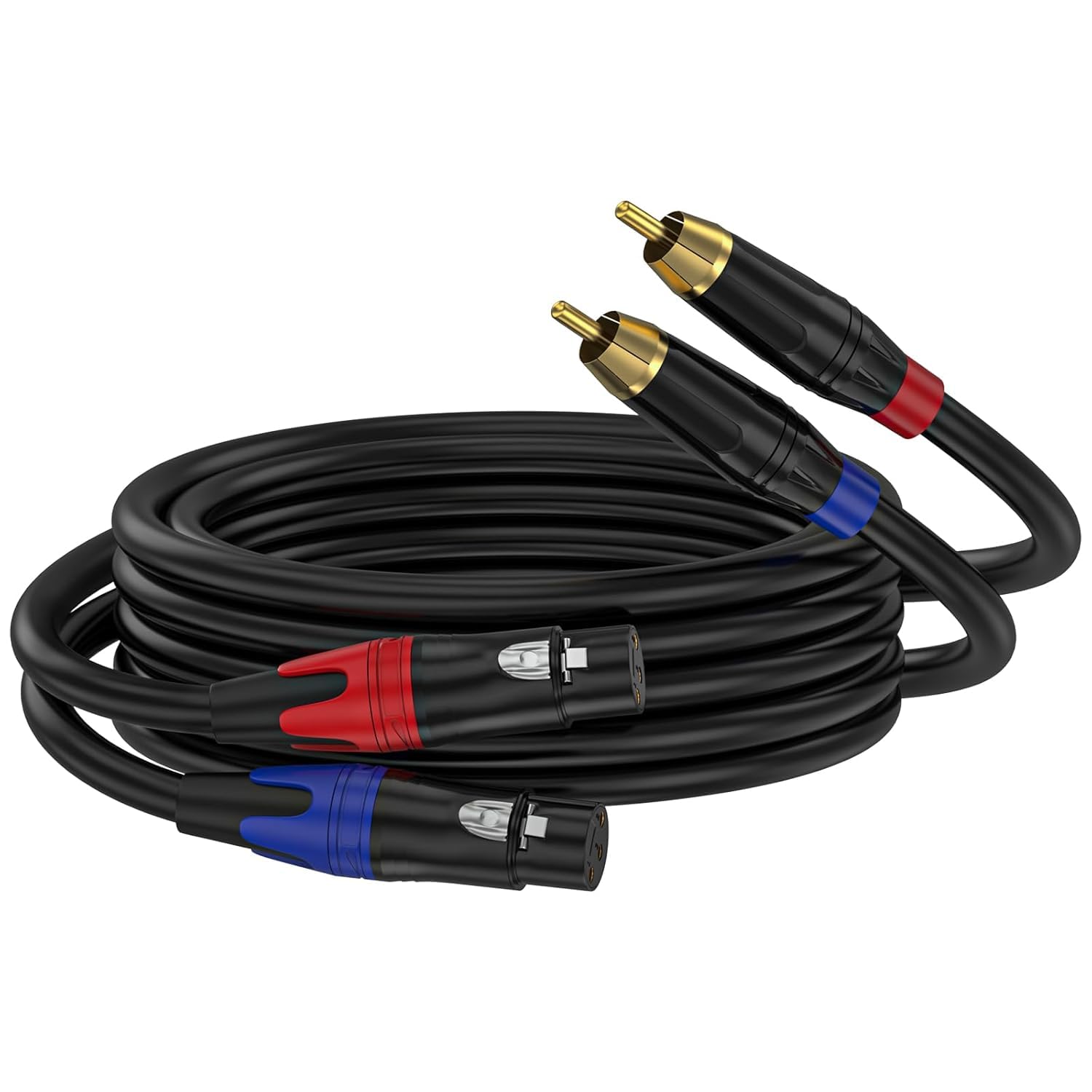 DEVICE OF URBAN INFOTECH Dual XLR to RCA Cable, Dual XLR Female to Dual RCA Male Cable, 2 XLR Female to 2 RCA Male HiFi Audio Cable Amplifier Mixer Microphone XLR Cable (1.5 Meter)-picture-36