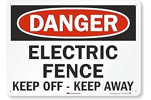 "Danger - Electric Fence, Keep Off Keep Away" Sign By SmartSign