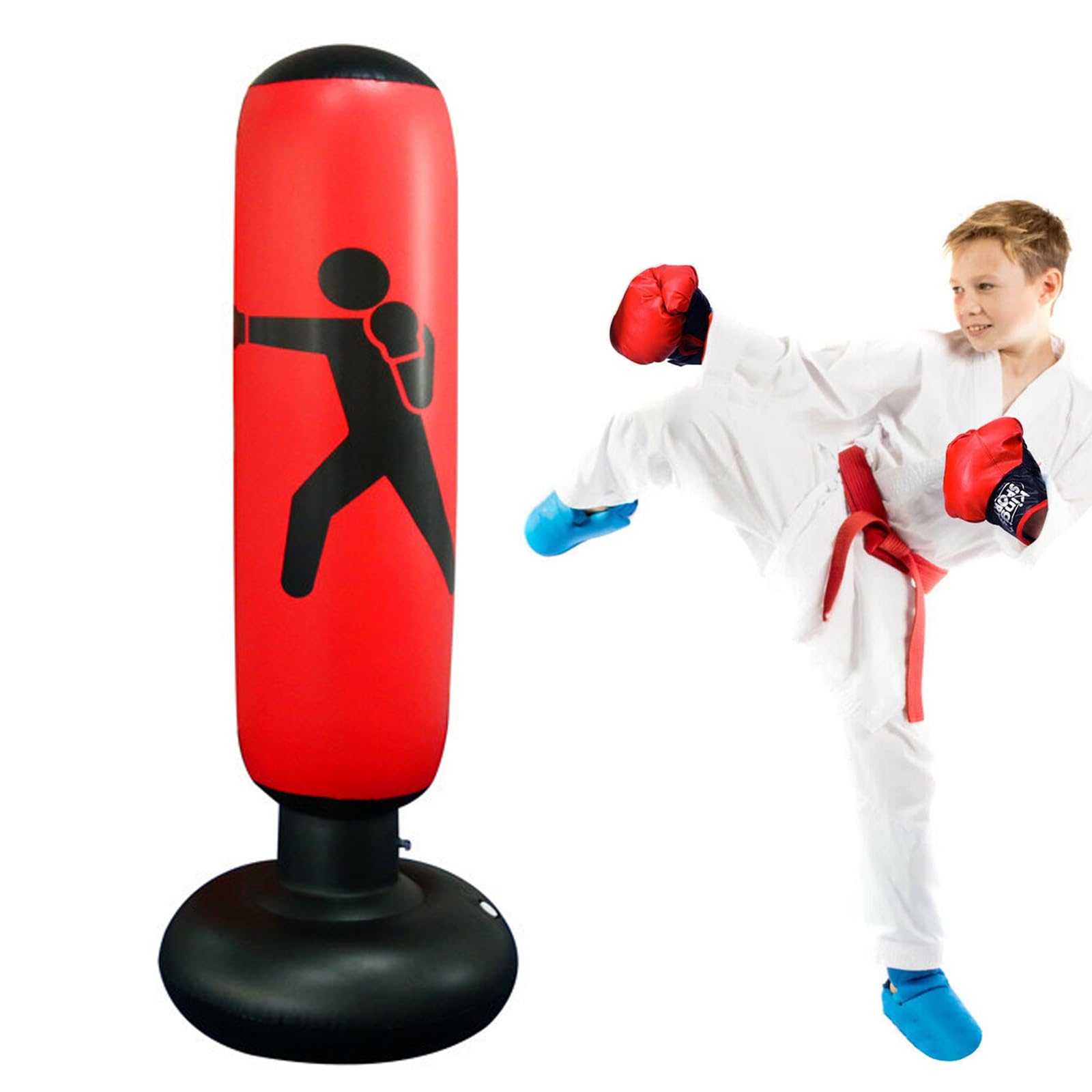 E Da Terra Sacco Da Boxe Gonfiabile Per Bambini 160 Cm - Con Guantoni, Per  Karate, Taekwondo E Allenamento Sacco Box, image size:1600x1600