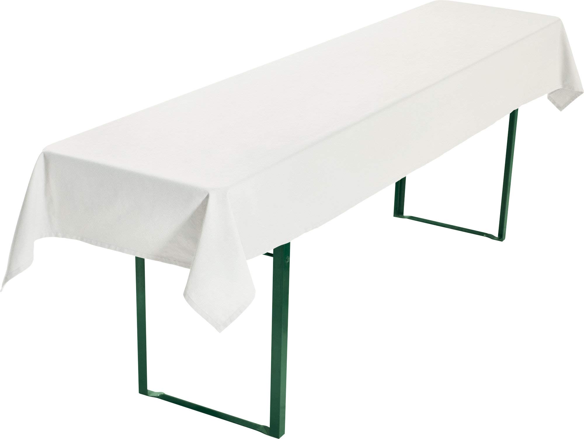 REDBEST Biertisch-Tischdecke, Biertisch-Auflage, Tischdecke Bierzeltgarnitur, Bierbanktischdecke weiß Größe 90x260 cm - strapazierstark und langlebig