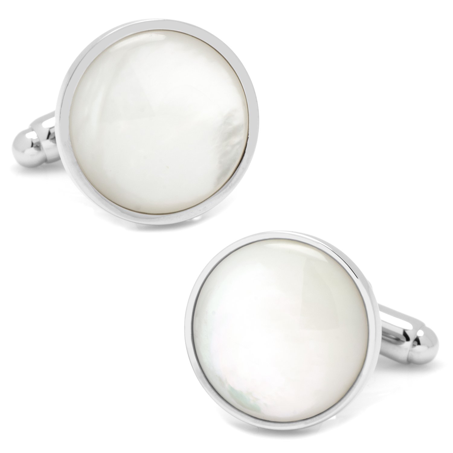Ox and Bull Trading Co. Silver and Mother of Pearl Cufflinks