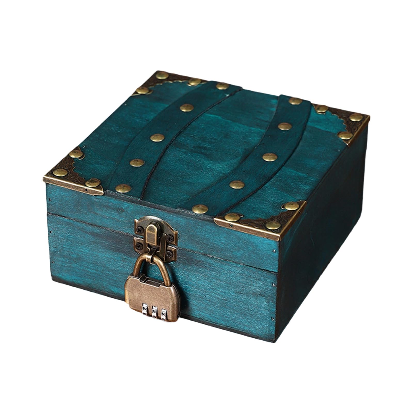 HDOYTXXM Spacious Wood Chest with Metal for Jewelry Keeping and Decorative Home Accent Jewelry Box