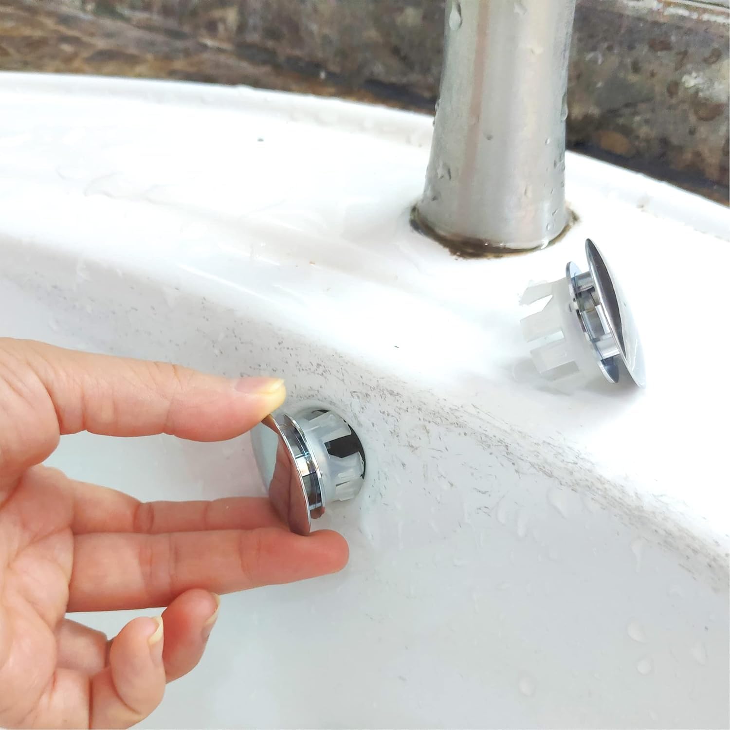 3 Anelli Copri Troppopieno Per Lavello | Cromati | Diametro 22-24mm | Facili Da Installare | Per Bagno E Cucina - Foto 2