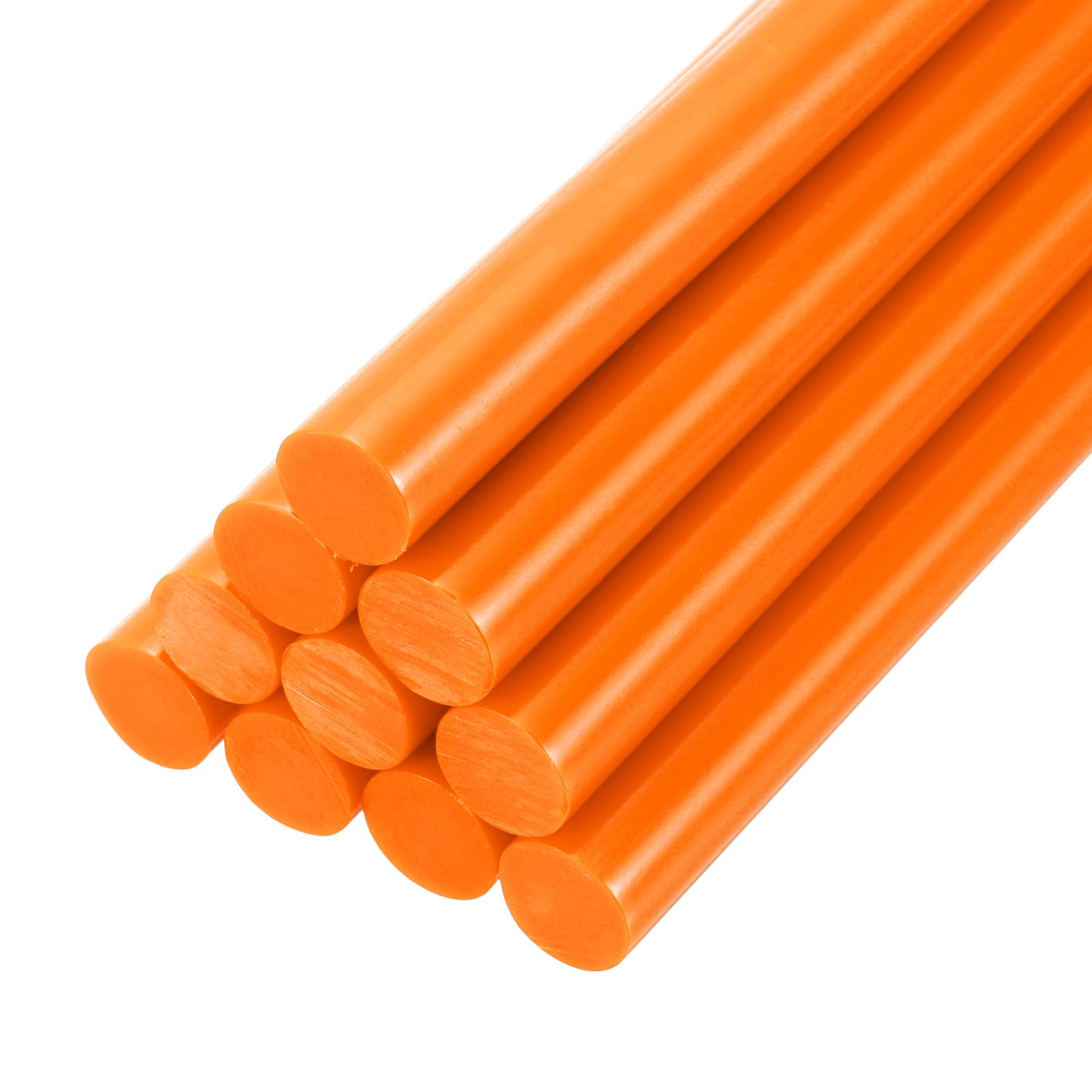 PATIKIL Hot Glue Sticks for Glue Gun, 10 Pcs Colored Hot Melt Adhesive Glue Sticks Bulk for DIY Projects Craft Art Decoration Home Repairs, Orange (20omm x 11mm)