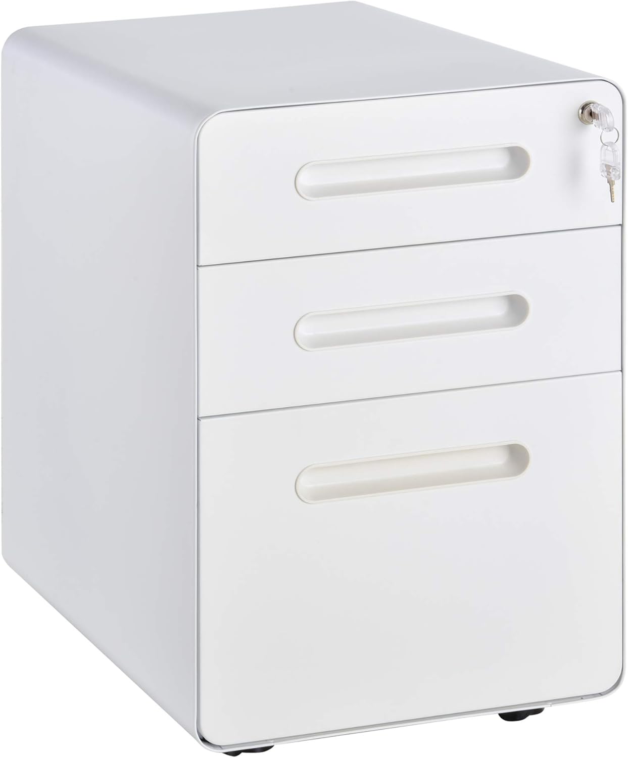 Vinsetto Fully Assembled 3Drawer Mobile File Lockable All