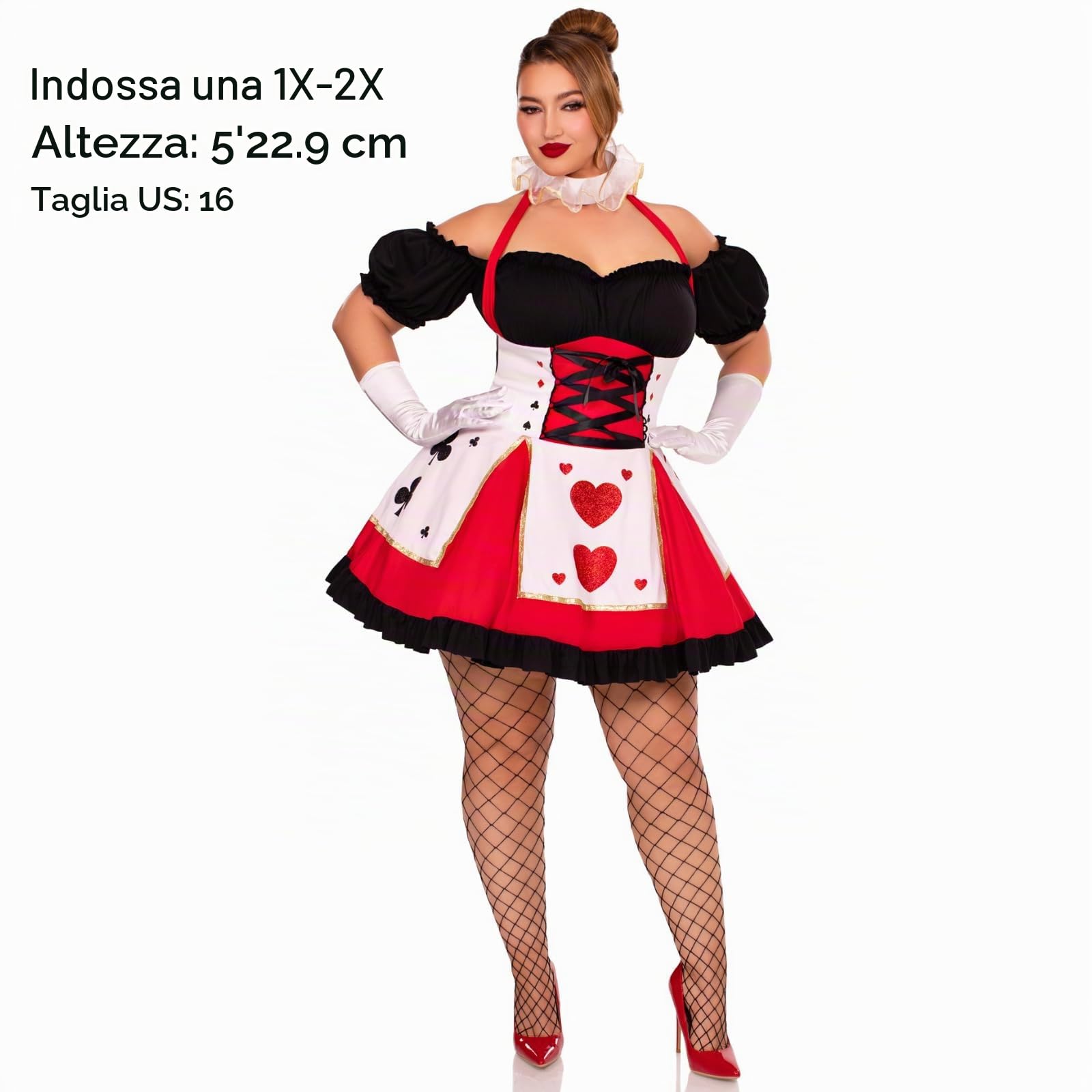 Leg Avenue - Costume per travestimento da Carta da gioco, Donna, S/M