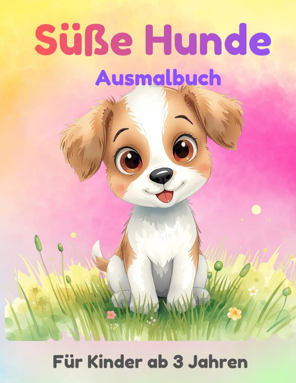 Süße Hunde: Ausmalbuch für Kinder ab 3 Jahren