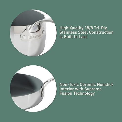 Miniatura 4 de Bloomhouse - Ganador dos veces de Oprah's Favorite Things - Juego de utensilios de cocina de 8 piezas de acero inoxidable de triple capa con