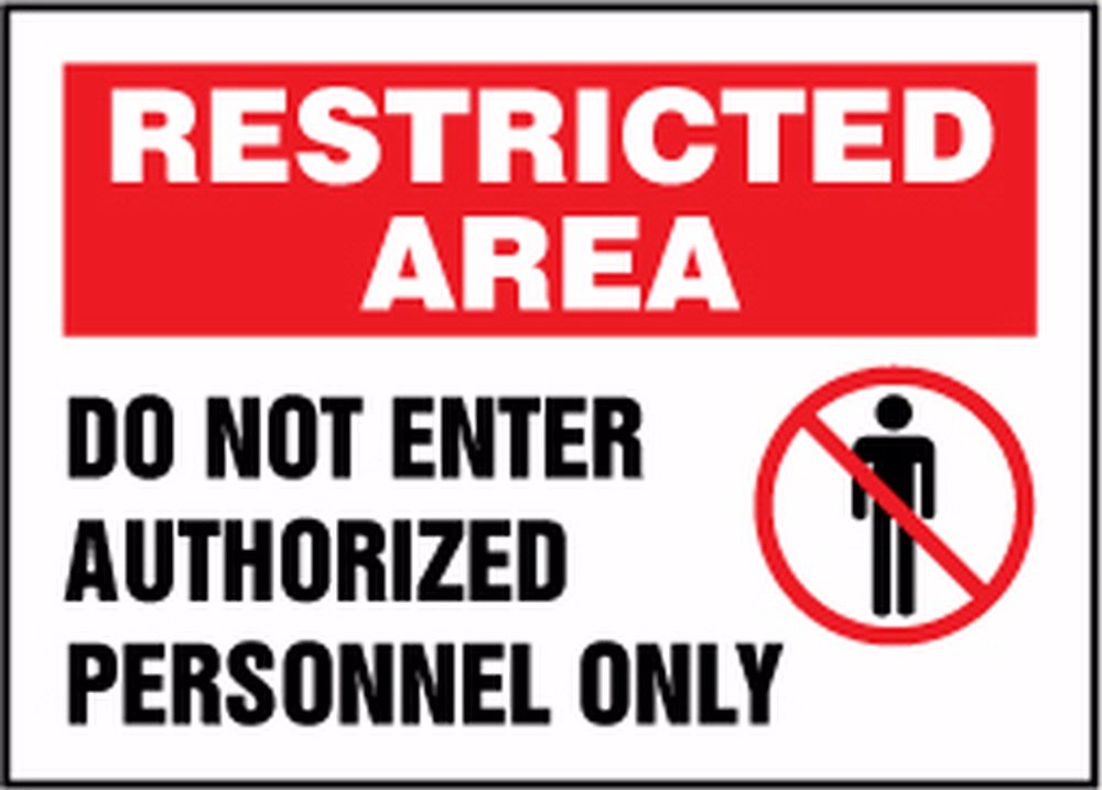 Panneau restricted area do not enter Accuform en Accu-Shield 10x14 - 2