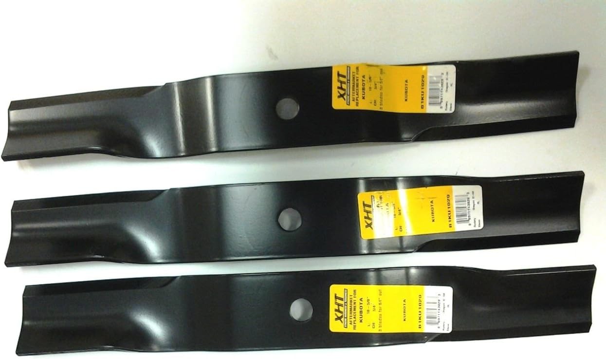 DMKU1029 Set of 3 Kubota Lawnmower Blades with 11/16