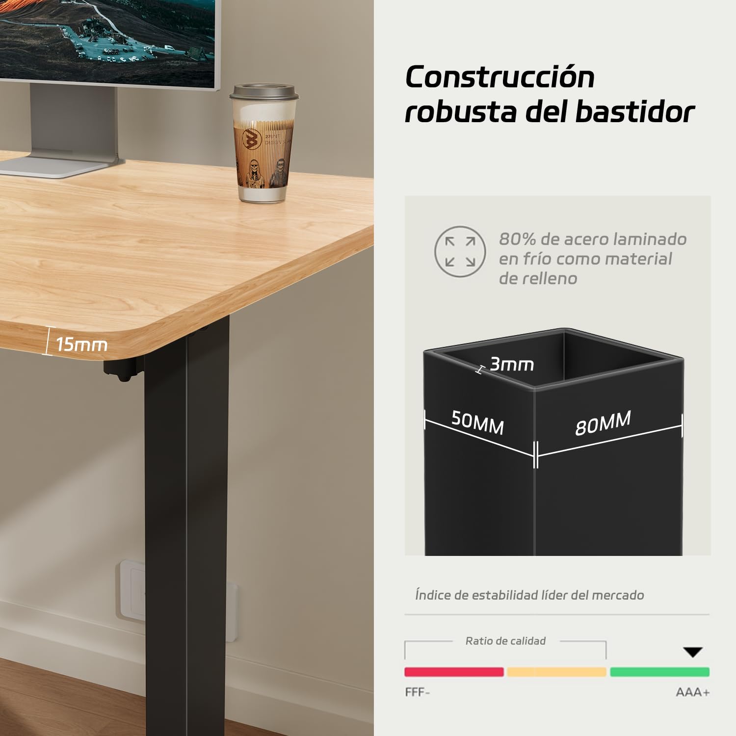 Airfish Escritorio Elevable Electrico 160 × 80cm con Puerto USB, Mesa Escritorio Elevable con Alerta de Sedentarismo, Escritorio Ajustable en Altura, Mesa de Oficina Elevable