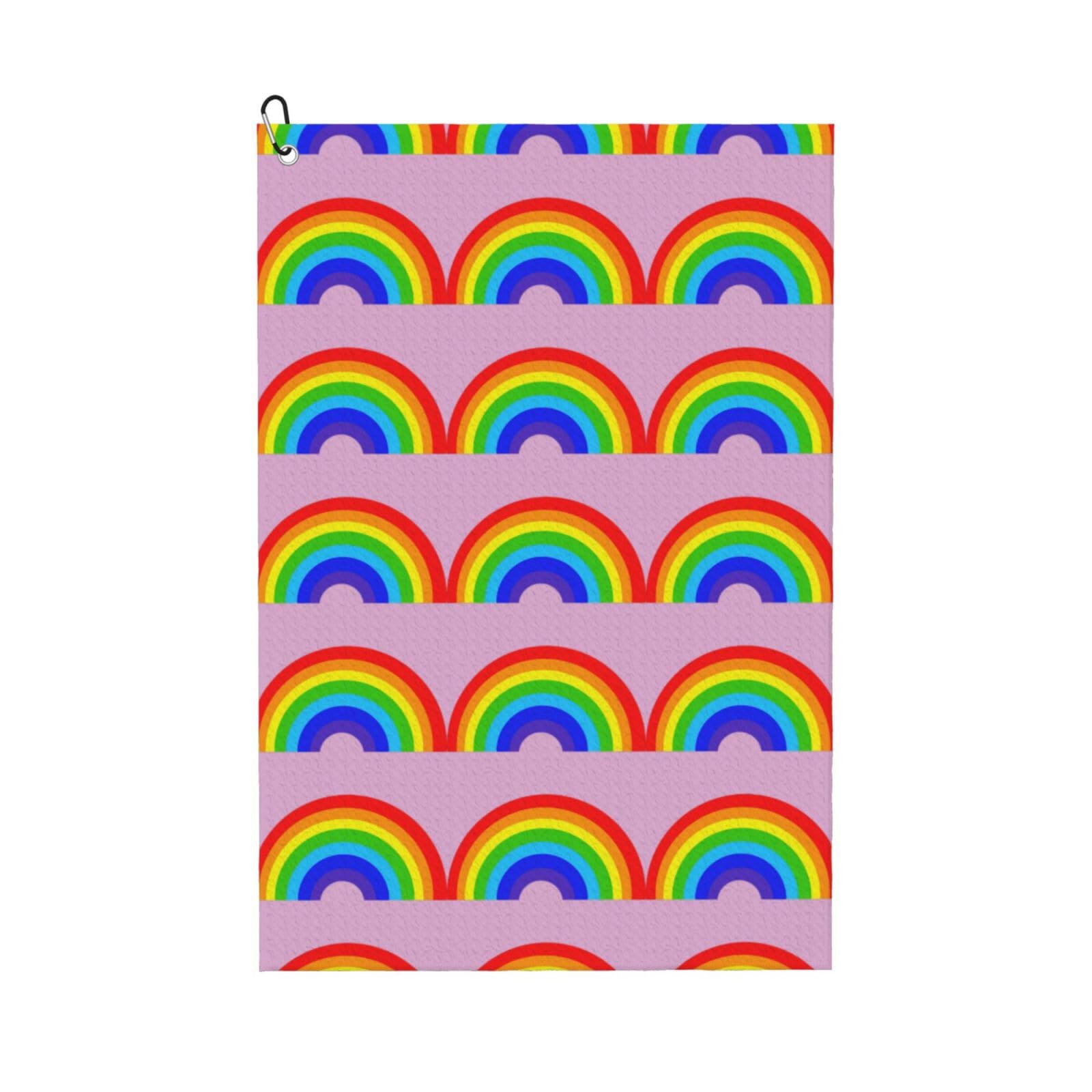 SDEGTHO Rainbow Printing 1 Pcs Golf Towels Golf Accessories For Men Women,Golf Gifts Suitable For Golf Carts Or Clubs