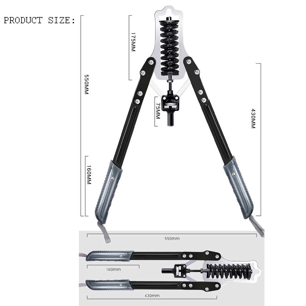 Expansor de Pecho para Ejercicios de Brazos, 160 kg/353 LB, Resistencia Ajustable, Doble Resorte, ejercitador de antebrazos, Ideal para Entrenamiento de Fuerza Pectoral.