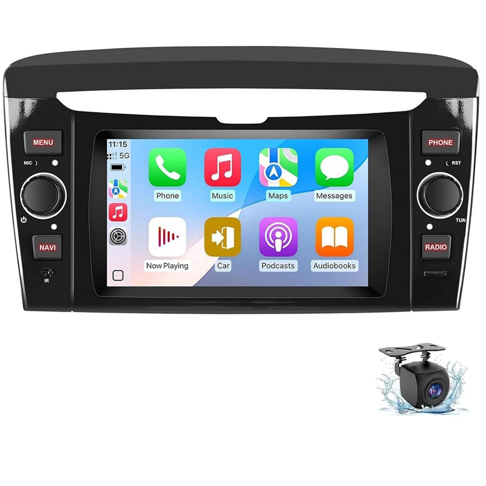 Android 15 Radio Samochodowe do La-ncia Ypsilon 2012-2020, Sieć 5G, 7-Calowy Ekran Dotykowy, Obsługa Bezprzewodowego CarPlay Android Auto, Nawigacja GPS, Bluetooth, WiFi, FM, SWC, k(Size:8Core 6+128G)