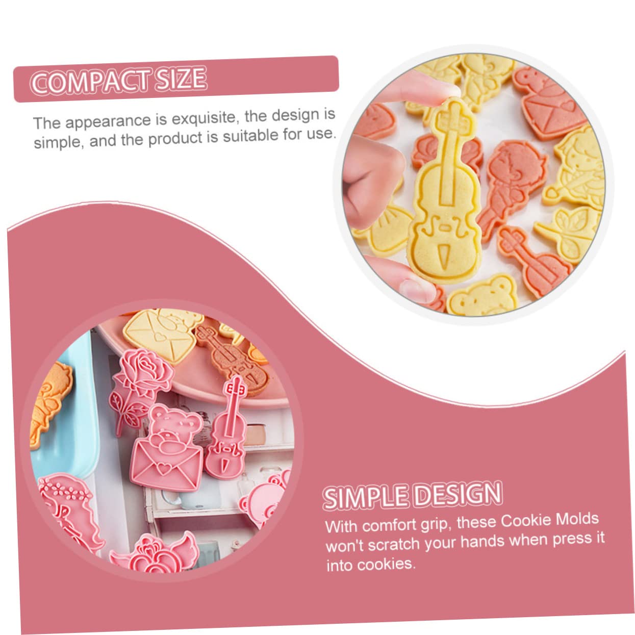 Alipis 5 Juegos Molde De Galletas Tridimensional 3d Galleta De Diploma Galleta En Forma De Estrella Cortadores De Galletas Cortadores Galletas Moldes Para Hornear Páginas Rosa 8 Uds * 5