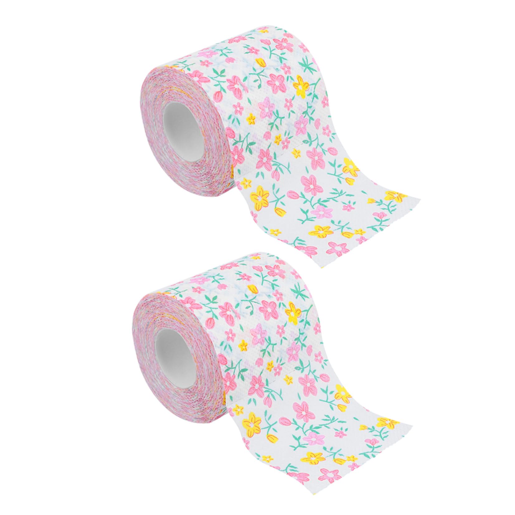 Papel higiénico impreso floral y servilletas desechables para baño y oficina