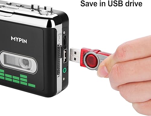 Miniatura 5 de Convertidor de casete USB a MP3 casete portátil Walkman reproductor de música convertidor de cinta a MP3 con auriculares control de volumen no