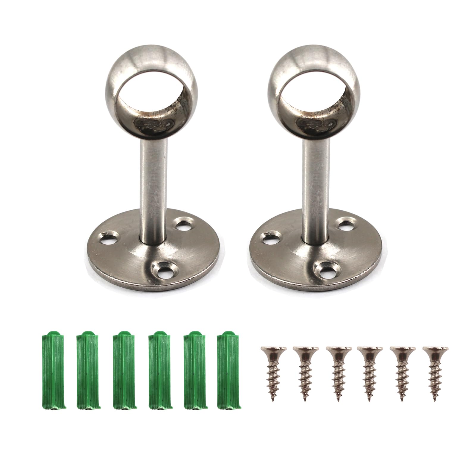 2Pcs Heavy Duty Flange Rod Holder