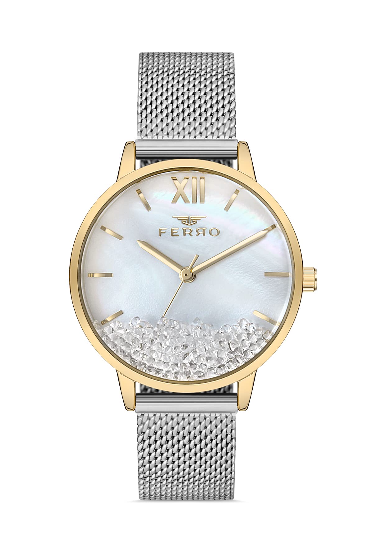 Ferro Pisa Analog White Dial Womens Watch-F21934C-D (B09RPBKPTX) Amazon Price History, Amazon Price Tracker