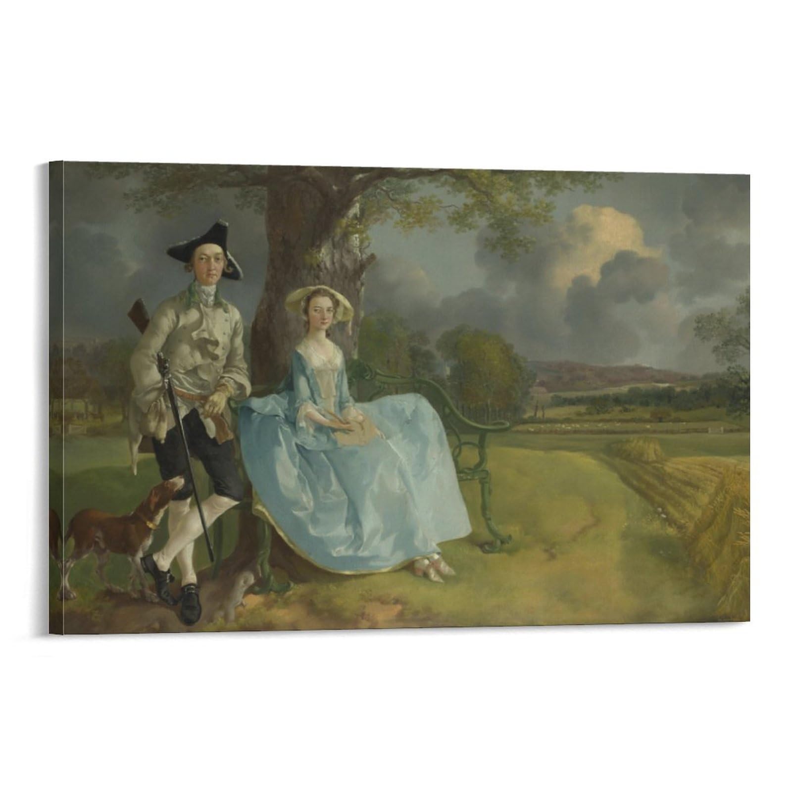 BACION Thomas Gainsborough Framed Art, Mr And Mrs Andrews Canvas Prints of Reproduction Artwork Pictures on Canvas Wall Art for Home Office Decorations โ image 1