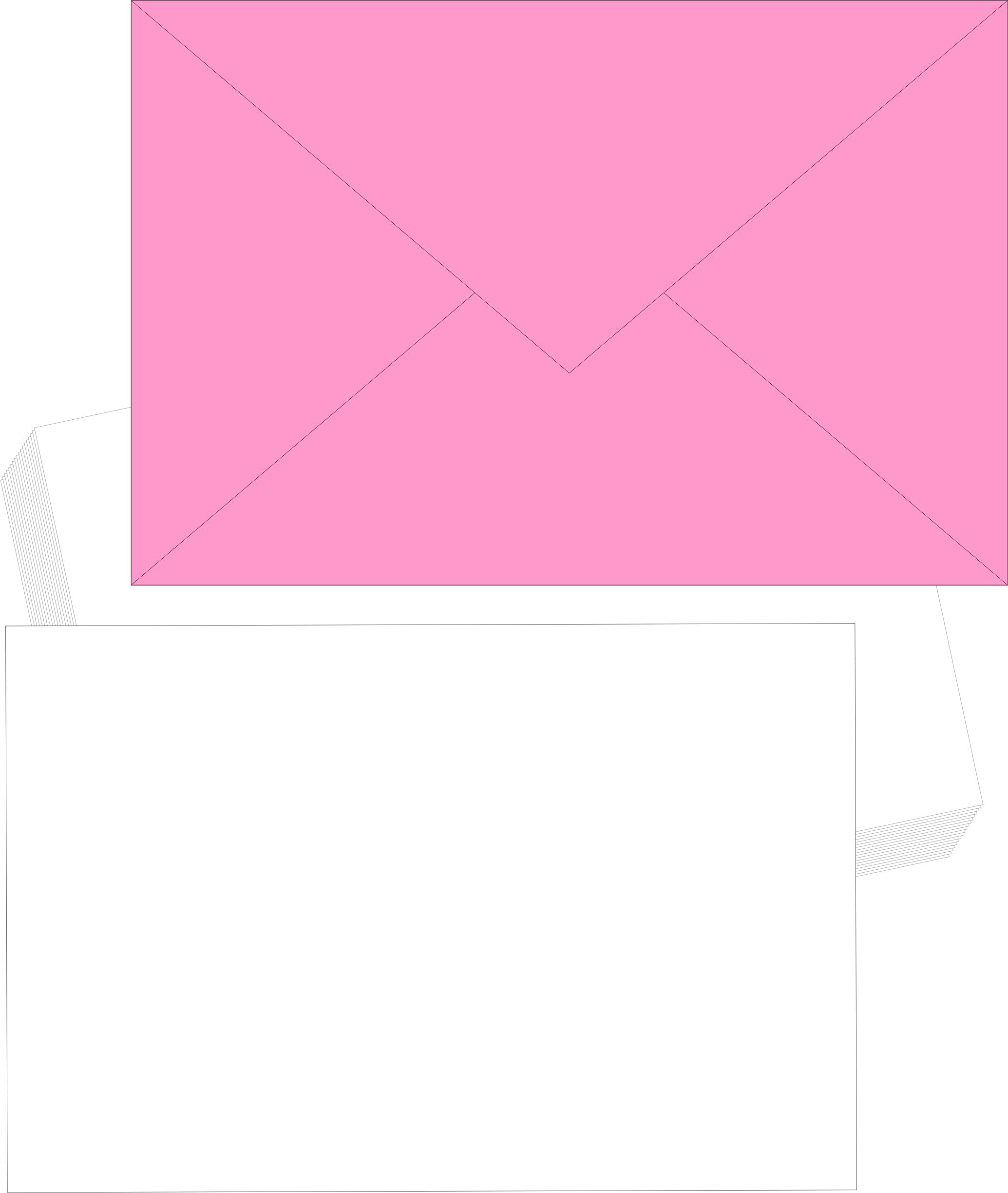 IMPRINT Light Pink (Baby Pink) Colour Envelops 50 Pcs with White Thick Cards 50 Pcs-image-8