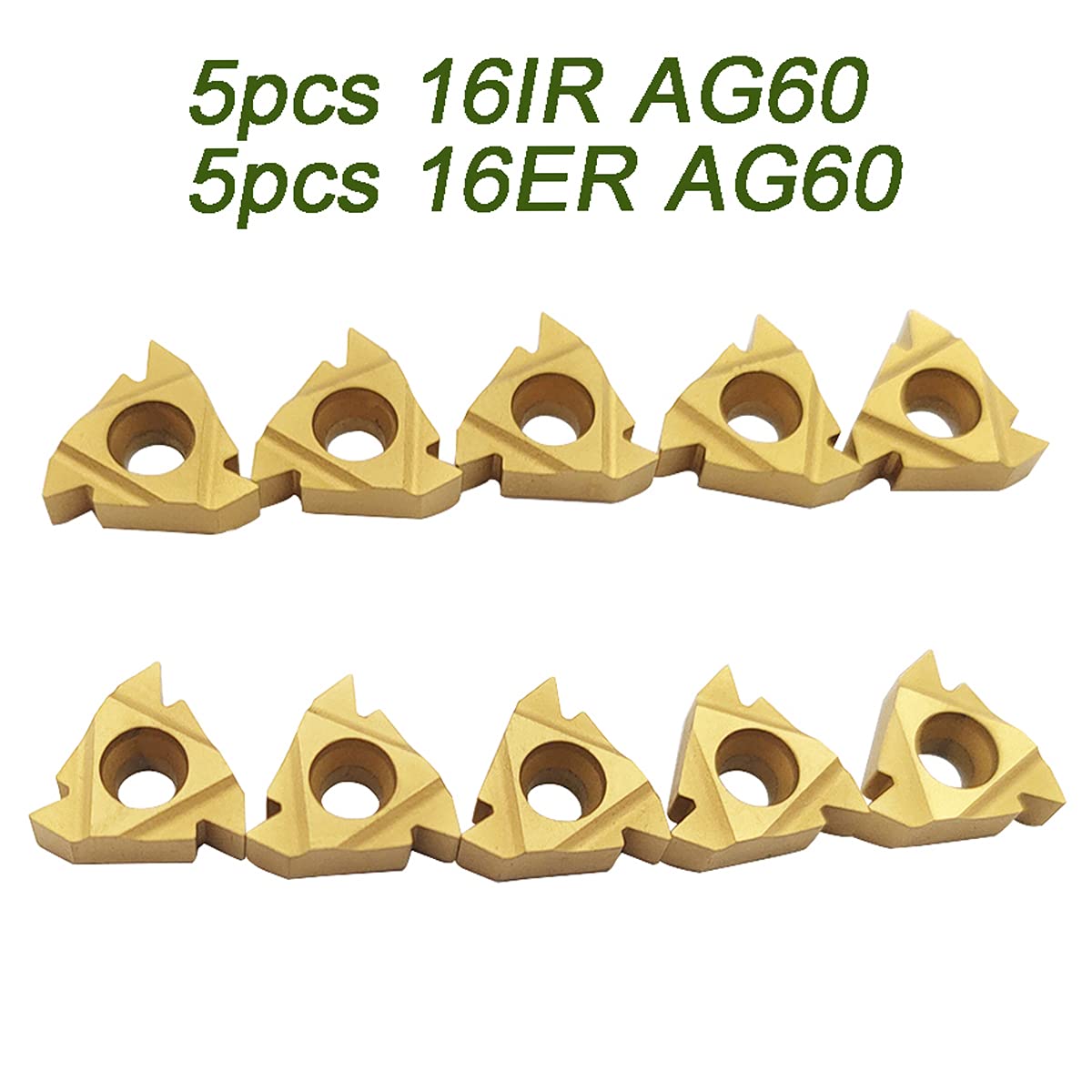 Barra de mandrinado 1/2" 5/8" SNR0013M16 + SER1616H16 Soporte torneado rosca interna con 10 insertos carburo 16ER AG60 16IR AG60