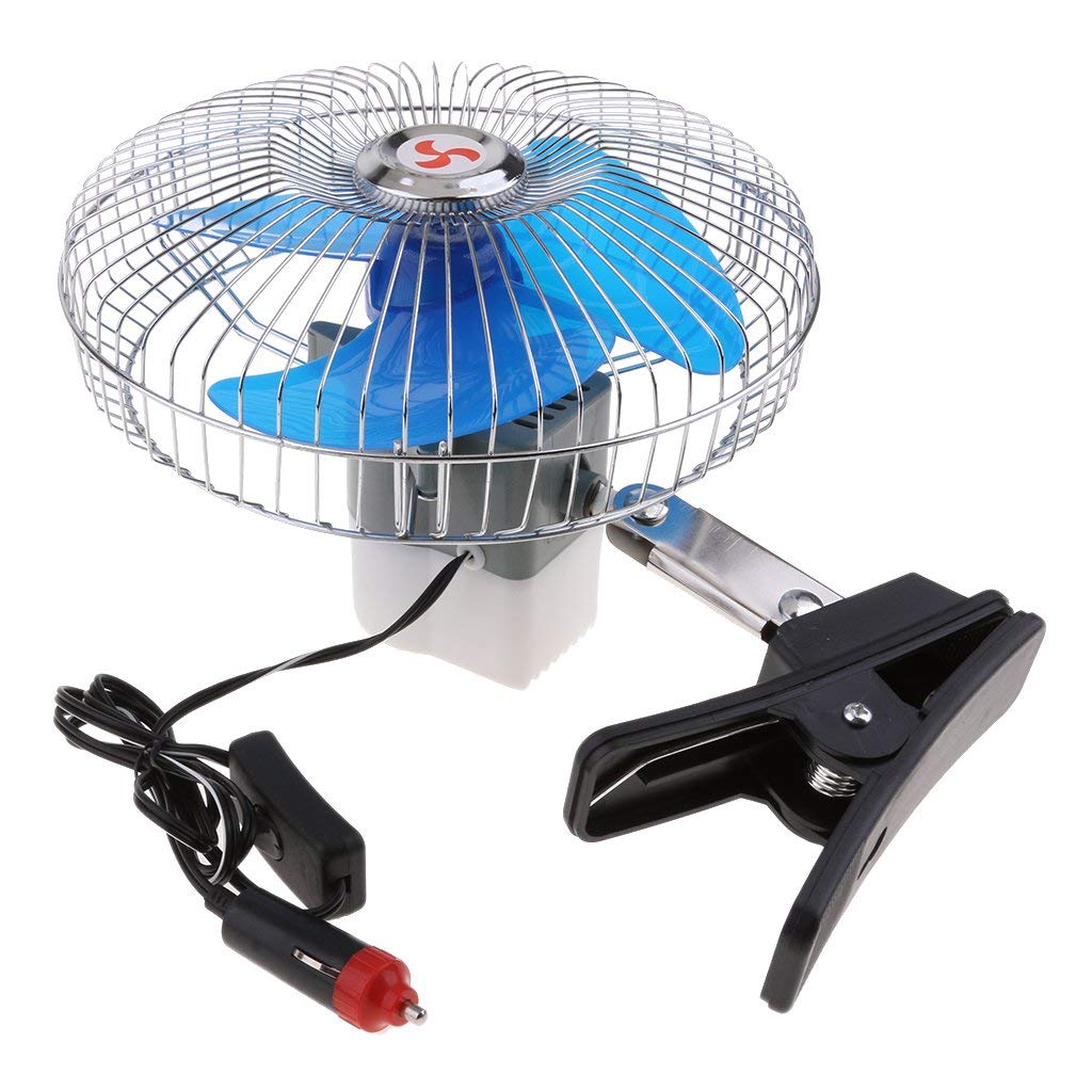 Ventola per accendisigari da auto, 12 V, con morsetto