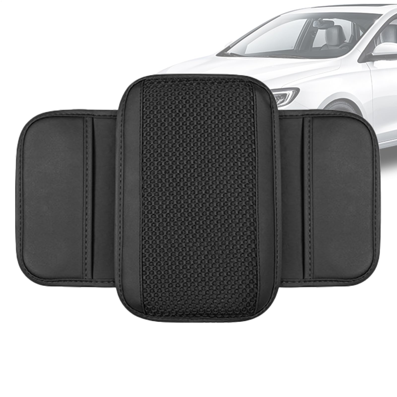 R-timer Car Armrest Cover Protector for MG ZS, Console Middle Arm Rest Cushion Pad Breathable Mesh Interior Console Box Lid