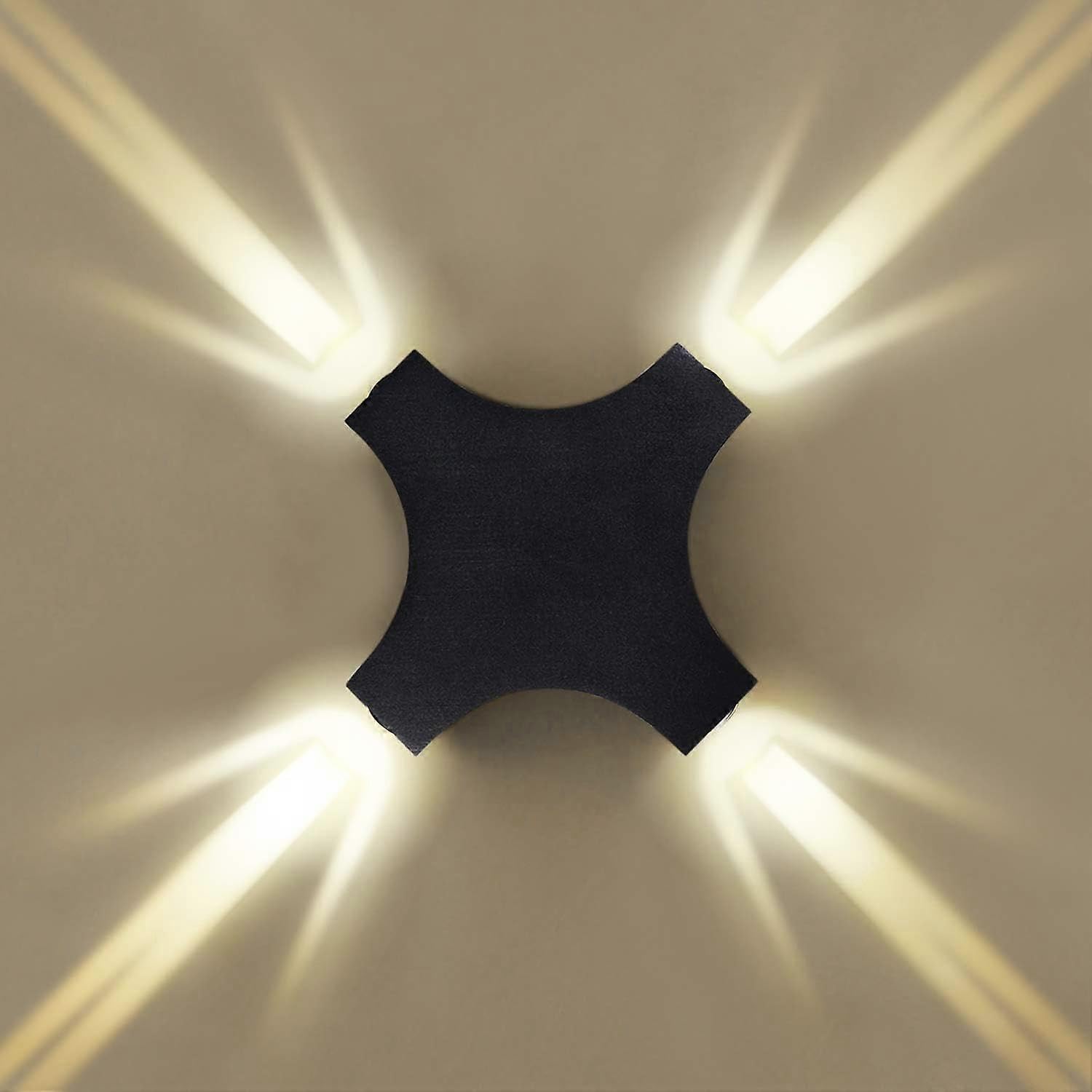 Joyhappst Image Color Applique Murale Led Extrieure Intrieure 4W Etanche Ip65 Moderne Luminaire Lampe Design Original Cratif Pour Salon Chambre Couloir Caf Bar Jardin Noir