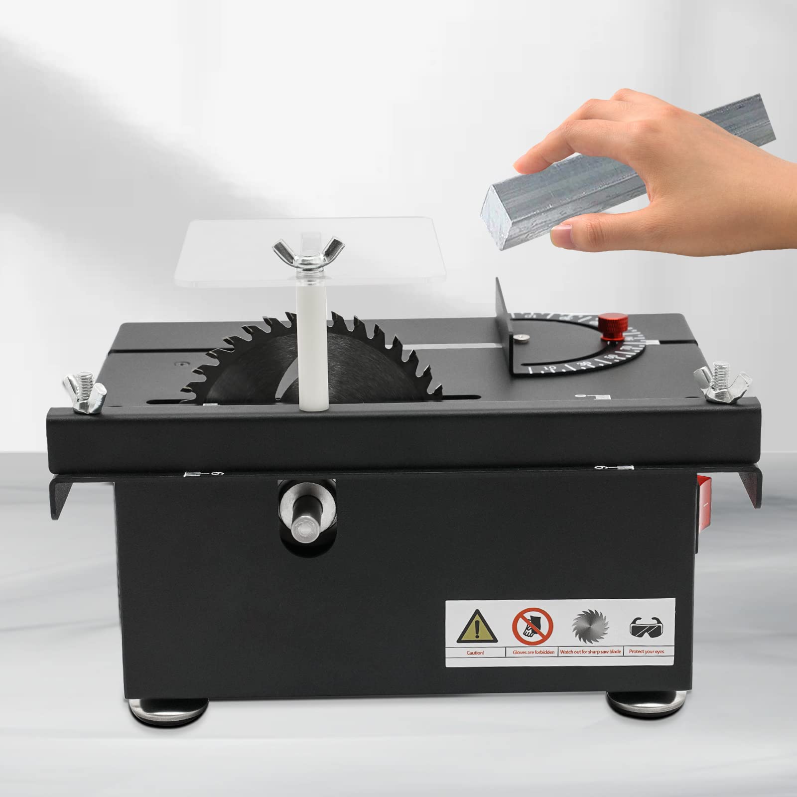 circolare da tavolo, 10000 giri/min, multifunzione, lavorazione del legno, fai da te, 200 W, per produzione creativa e progetti artigianali con profondità di taglio 33 mm, 7 livelli di velocità
