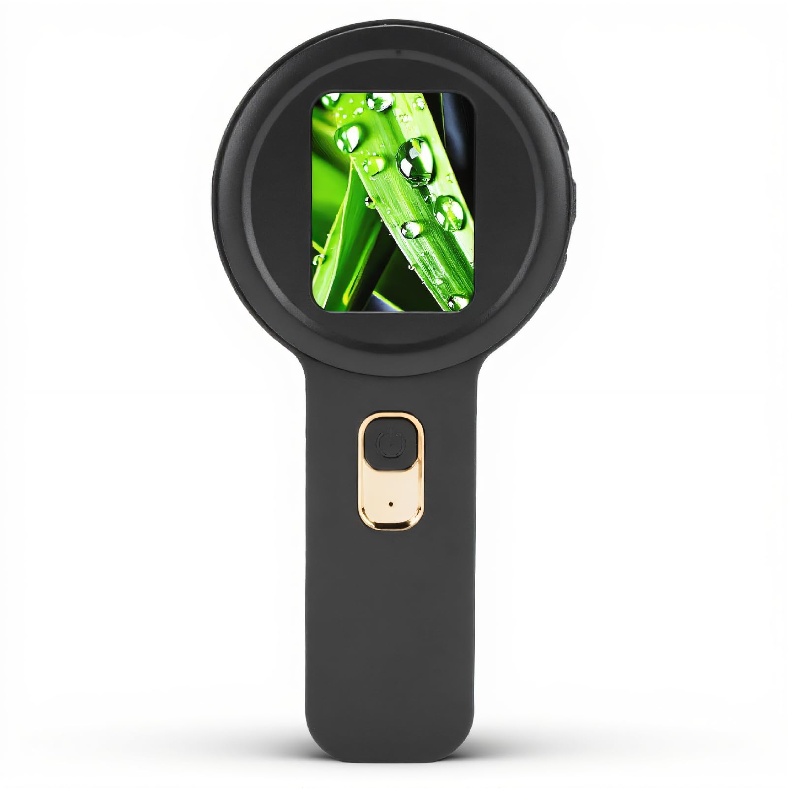 YUEHISY Portable Digital Magnifying Glass, 200X Magnification, Handheld Microscope with Dual LED Light