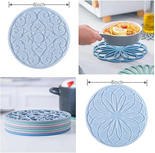 Miniatura 2 de Moldes de resina para posavasos de 2 piezas, moldes de silicona grandes con diseño 3D Mandala Flower Geode, moldes epoxi, alfombrillas de silicona
