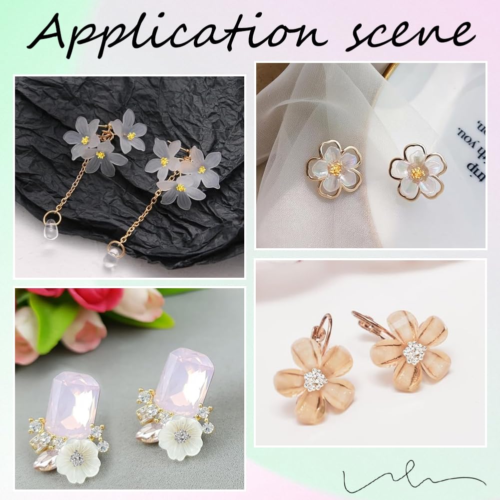 SUNNYCLUE Blumen Perlenkappen Set – 300 Stück, 10 Stile, Silber, Edelstahl, Für Schmuckherstellung