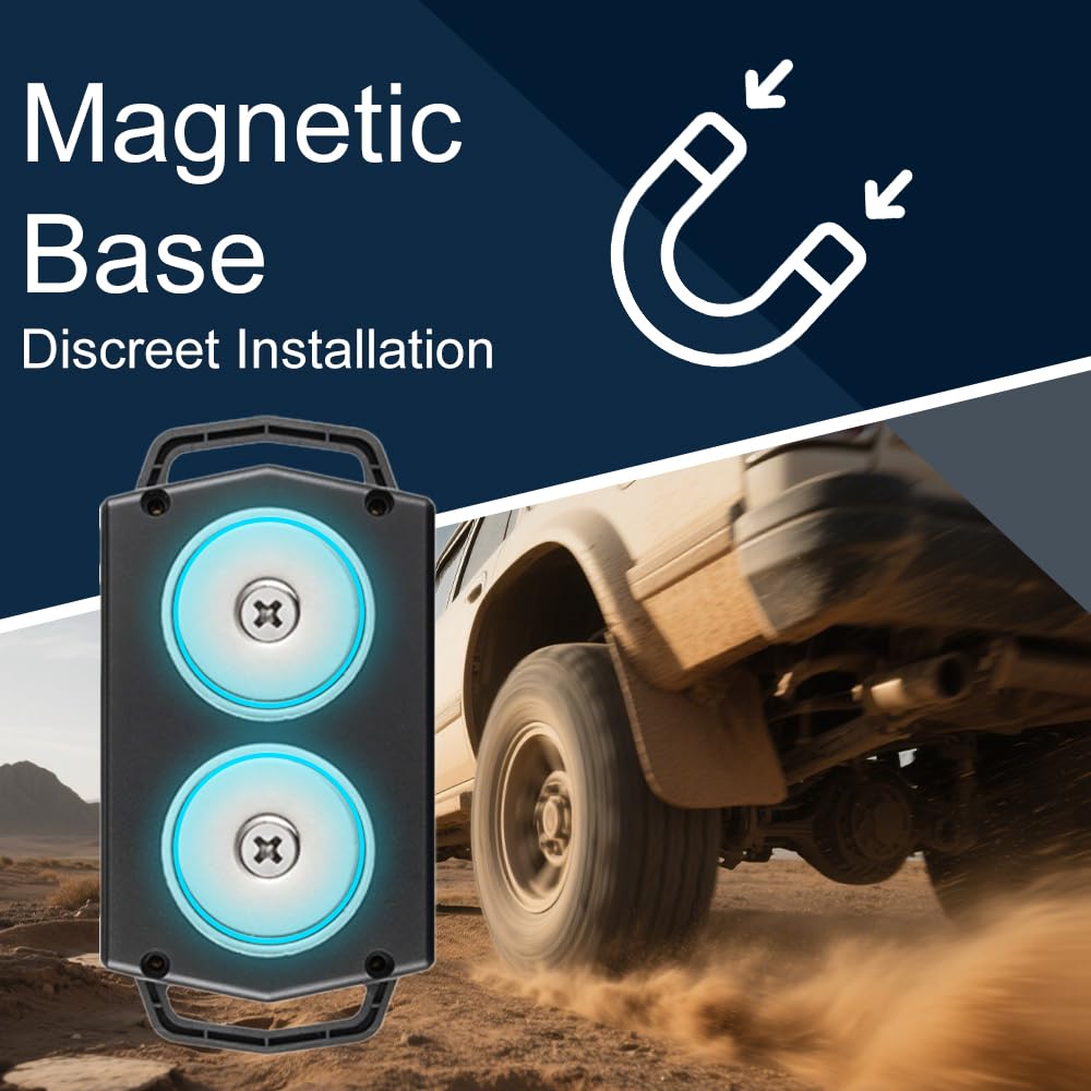 Winnes Localizador GPS para Coche rastreador GPS Modo de Reposo ultralargo Seguimiento magnético en Tiempo Real, antirrobo, para Coche camión y Motocicleta Fuerte Versión Magnética GPS Tracker