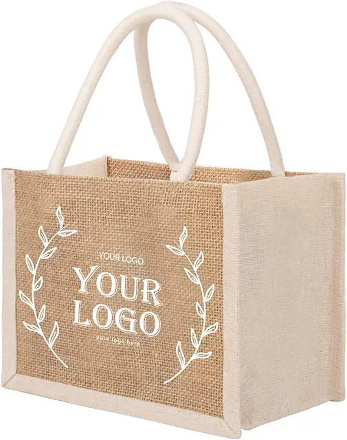 Sacs en toile de jute personnalisés - Fourre-tout de plage, mariage, réutilisables