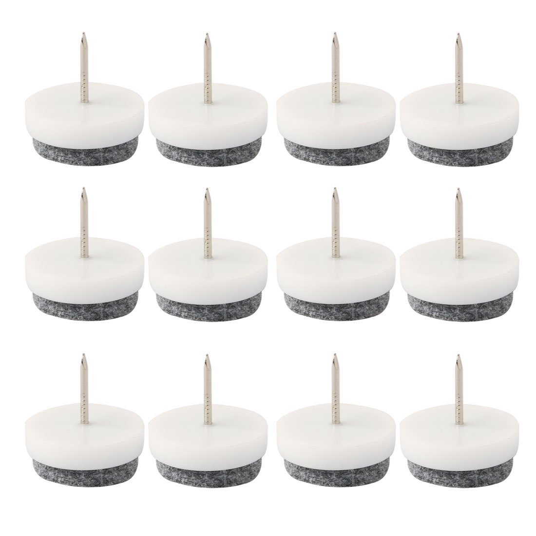 Office Table Chair Furniture Feet Legs Floor Protector Felt Pad Nails 24mm Dia Pack of 12 id 7cf