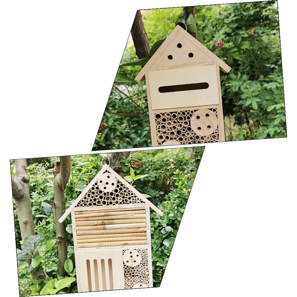 ibasenice 2pezzi Casetta Per Insetti in Legno Da Casa Di Osservazione Per Api e Cabina Per Scarabei Forniture Per Giardino