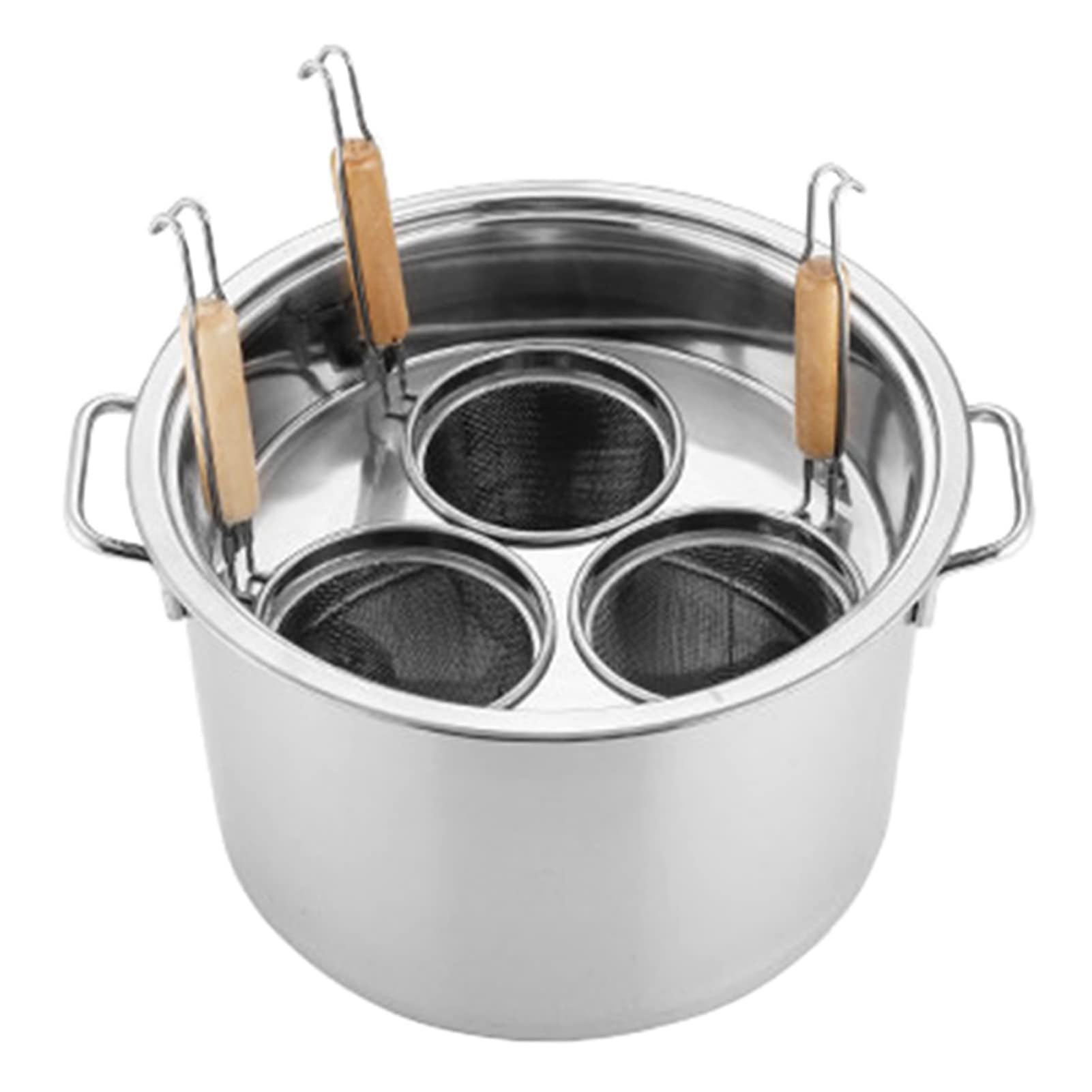 Set di Inserti per cuocipasta, pentole per Pasta a 3/4/5 Fori con cestello colino per Cucina Domestica, Ristorante, Cucina Commerciale (3 Fori)