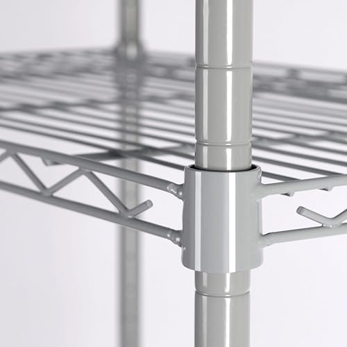 Miniatura 3 de Estantería organizadora clásica de 5 niveles, estantería de cocina, color gris plateado