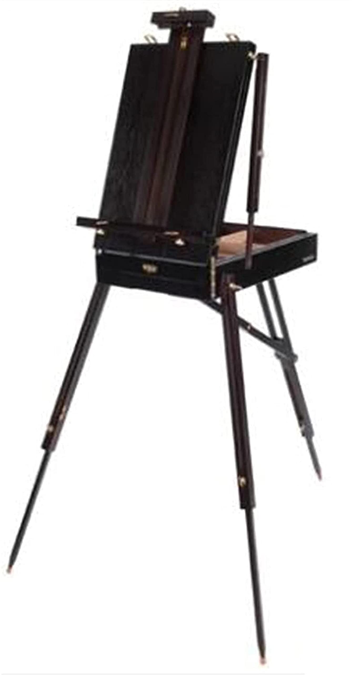 Easel, Easy To Store And Foldable, Portable Sketching Box(Dark Brown )