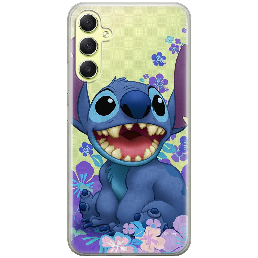 ERT GROUP mobile phone case for Samsung A34 5G original and officially Licensed Disney pattern Stitch 001 optimally adapted to the shape of the mobile phone, partially transparent