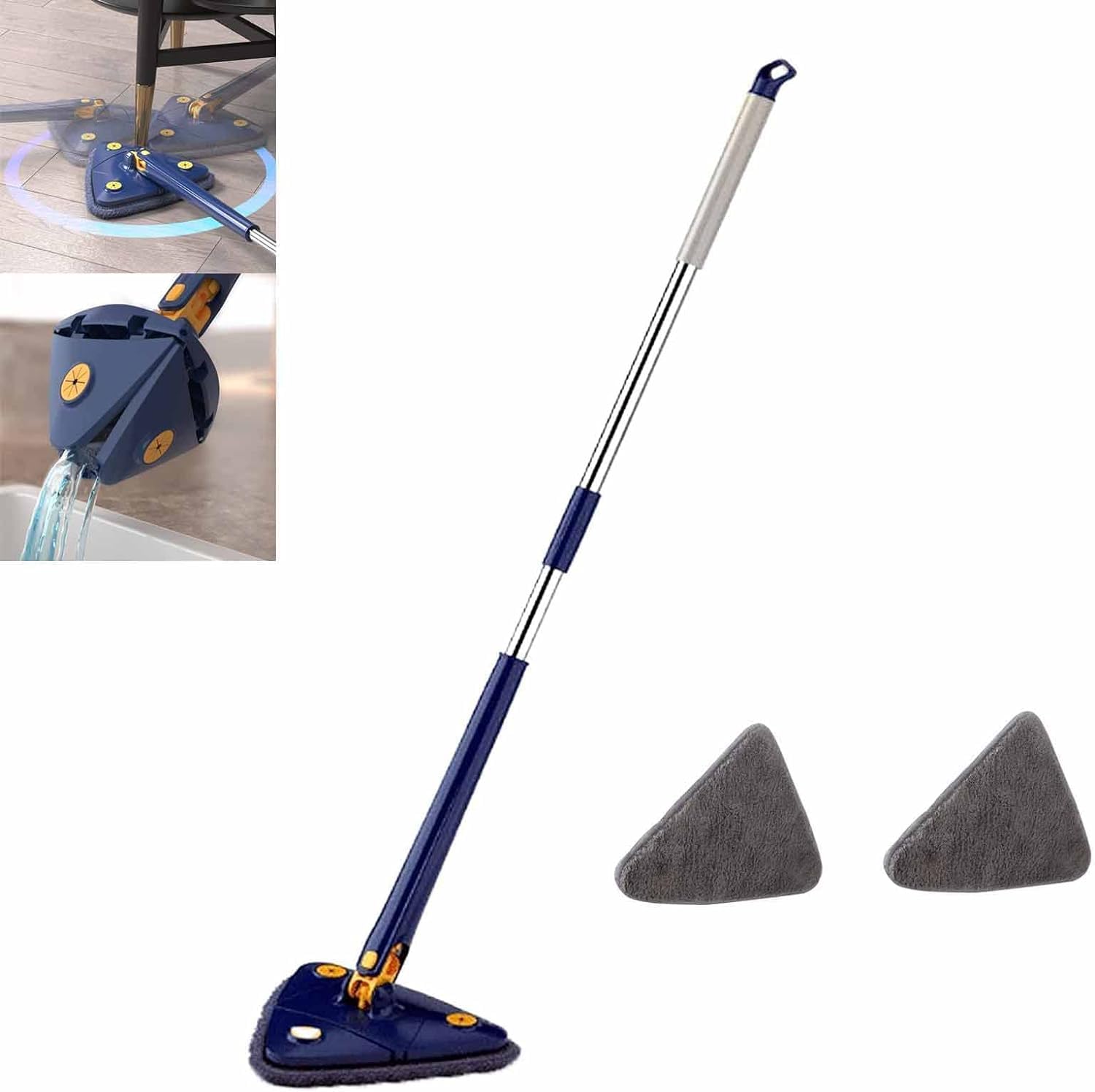 DP FASHION 360 Rotatable Adjustable Cleaning Mop, Extendable Wall Cleaning Mop with Long Handle, Dead Corner Wet and Dry Mop Extra Gift 2 Reusable Mop Heads for Floor/Ceiling/Wall/Car Window(1 Pcs) (B0D6QTM4TW) Amazon Price History, Amazon Price Tracker