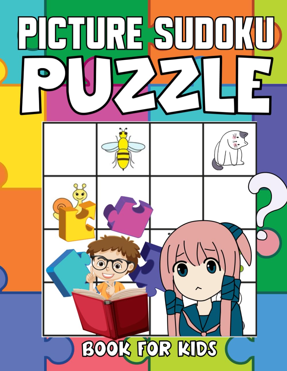 Picture Sudoku Puzzle Book For Kids: A Collection Of 33 Fun & Challenging Sudoku Puzzles With Solutions. colorful pictures sudoku puzzles book. sudoku for smart Kids age1-6