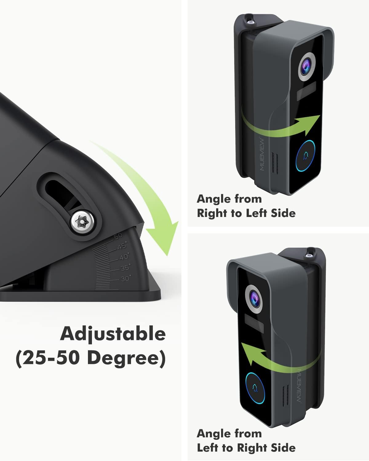 Adjusting the angle of the MUBVIEW mount from 25 to 50 degrees