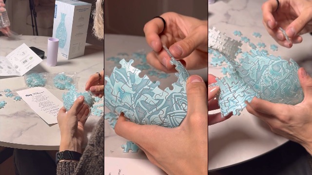 Amazon.com: PieceRelax Unique Flower Vase - 3D Puzzle Vase for